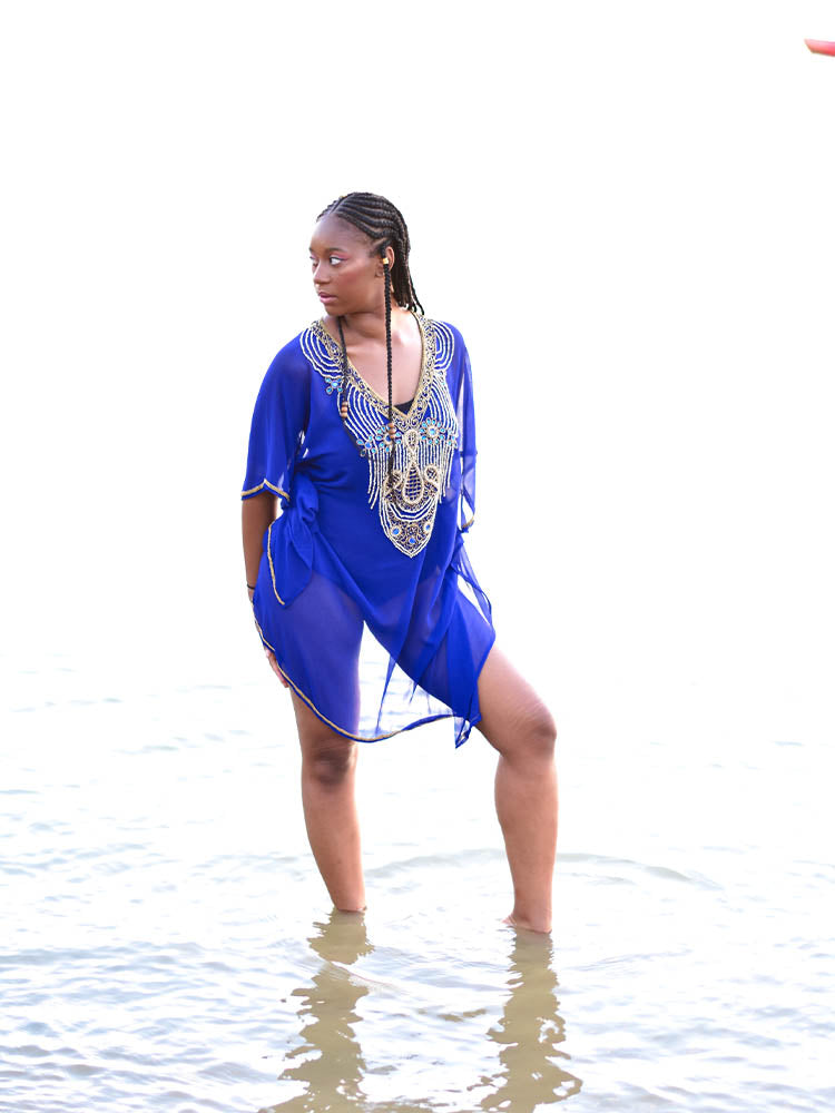 One Of A Kind Greek Blue Kaftan