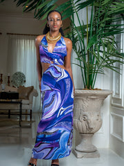 Casablanca | Blue long Maxi Dress