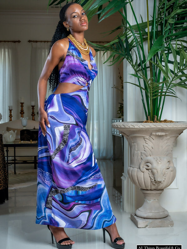 Casablanca | Blue long Maxi Dress